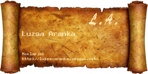 Luzsa Aranka névjegykártya